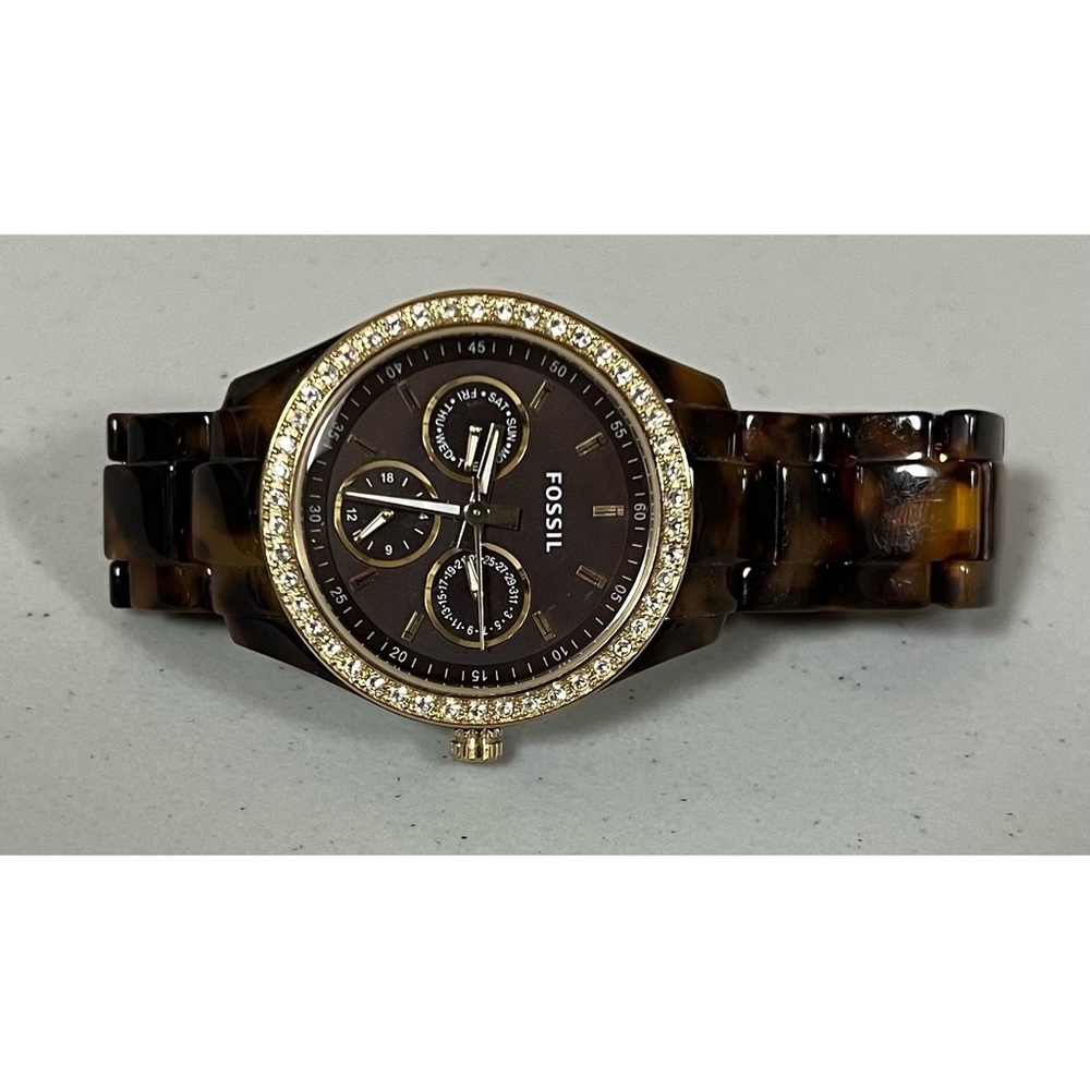 Fossil Brown ‘Stella’ Multifunction Tortoise Resi… - image 1
